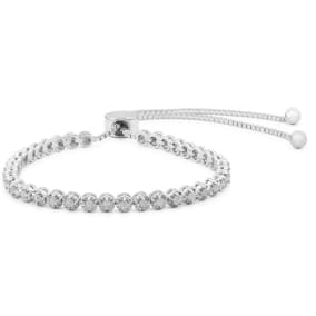 1 Carat Natural Diamond Adjustable Bolo Bracelet. Incredibly Popular!