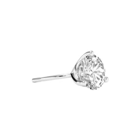 1 Carat Moissanite Martini Single Stud Earring In 14K White Gold 