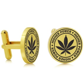 Octavius HIGH-er Power Cufflinks, Yellow Gold