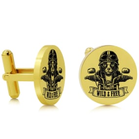 Octavius Wild & Free Cufflinks, Yellow Gold