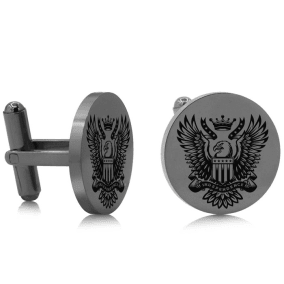 Octavius Bald Eagle Cufflinks, Gunmetal