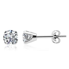 1.30 Carat Colorless Diamond Stud Earrings In 14 Karat White Gold. Incredible Blowout Price! Limited Quantity!