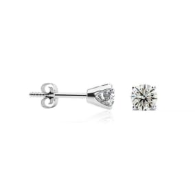 1/3 Carat Diamond Stud Earrings In 14 Karat White Gold