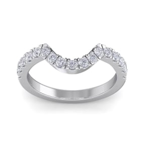 1/2 Carat Matching Diamond Band In 14K White Gold