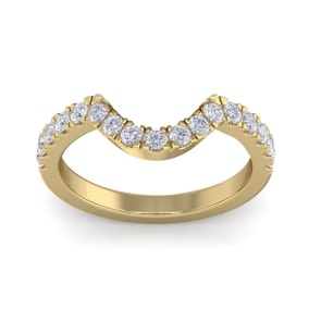 1/2 Carat Matching Diamond Band In 14K Yellow Gold