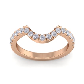 1/2 Carat Matching Diamond Band In 14K Rose Gold