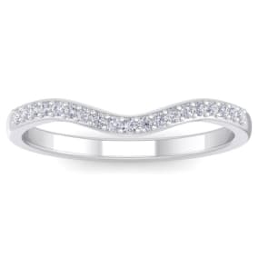 1/4 Carat Diamond Matching Wedding Band Ring in 14 Karat White Gold For JWL45433