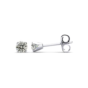 Nearly 1/4ct Natural Diamond Stud Earrings White Gold.  Cute Small Natural Diamond Earrings!