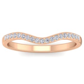 1/4 Carat Diamond Matching Wedding Band Ring in 14 Karat Rose Gold For JWL45433
