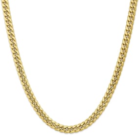 14 Karat Yellow Gold 9.3mm Miami Cuban Chain, 24 Inches