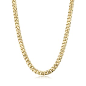 6.5mm Miami Cuban Chain, 24 Inches, Yellow Gold