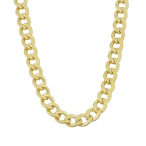 5.8mm Curb Link Chain, 24 Inches, Yellow Gold.  Huge Chain!  Show It Off!