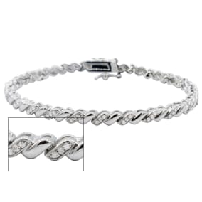1 Carat Diamond Twist Bracelet, 7 Inches. Brand New Style That Everyone Loves!
