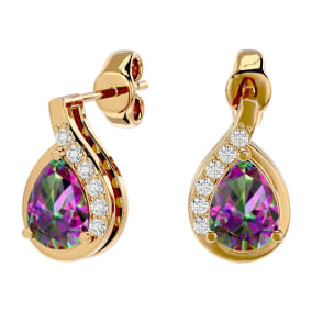 14k gold outlet mystic topaz earrings
