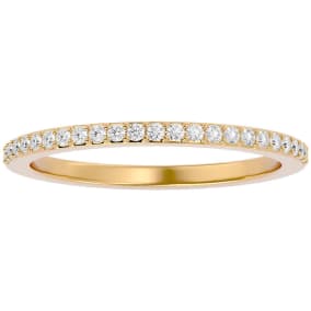 1/4 Carat Natural Diamond Wedding Band In 14 Karat Yellow Gold