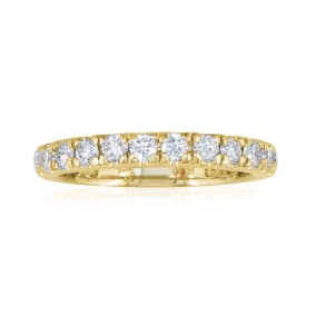 1ct Diamond Almost Eternity Band in 14k Yellow Gold. Incredible Value On Natural, Earth-Mined Diamonds!