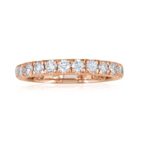 1ct Diamond Almost Eternity Band in 14k Rose Gold. Incredible Value On Natural, Earth-Mined Diamonds!