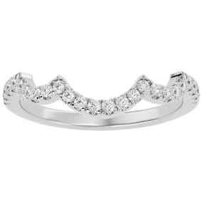 1/4 Carat Diamond Wedding Band In 14 Karat White Gold
