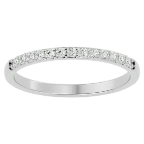 1/4 Carat Diamond Wedding Band In 14 Karat White Gold
