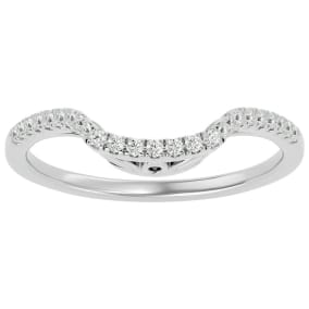 1/4 Carat Diamond Wedding Band In 14 Karat White Gold