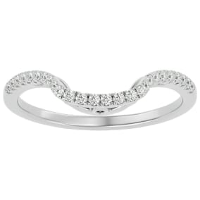 1/4 Carat Diamond Wedding Band In 14 Karat White Gold