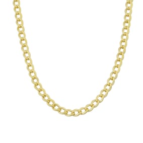 3.3mm Curb Link Chain Necklace, 20 Inches, Yellow Gold