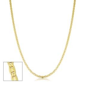 2.1mm Valentino Link Chain Necklace, 24 Inches, Yellow Gold