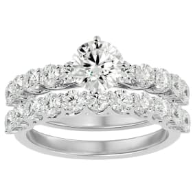 2 1/2 Carat Diamond Bridal Set In 14 Karat White Gold