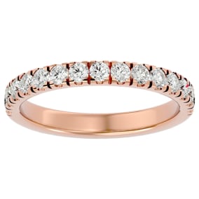 1/2 Carat Diamond Wedding Band In 14 Karat Rose Gold