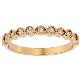 1/10 Carat Diamond Wedding Band In 14 Karat Yellow Gold