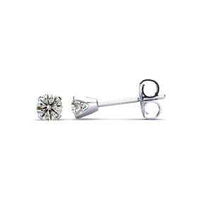10 Point Colorless Diamond Stud Earrings White Gold!  Amazing Deal, Fiery Diamonds