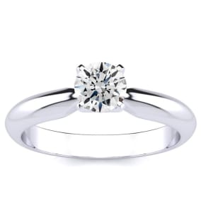 Exclusively Superjeweler. 1/2 Carat Ring In Solid 1.4 Karat Gold™ This Is An Amazing Bargain On A Genuine, Earth-Mined Diamond!