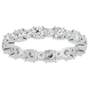 Eternity Ring Size 7.5 1 1/2 Carat Moissanite Eternity Ring In 14 Karat White Gold