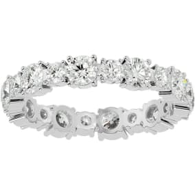 Eternity Ring Size 6.5 2 1/4 Carat Natural Diamond Eternity Ring In 14 Karat White Gold