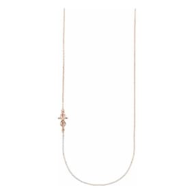 Infinity Sideways Cross Necklace In 14 Karat Rose Gold, 16 Inches