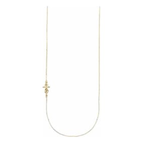 Infinity Sideways Cross Necklace In 14 Karat Yellow Gold, 16 Inches