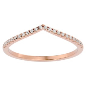 1/8 Carat Diamond Wedding Band In 14 Karat Rose Gold