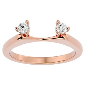 1/5 Carat Diamond Ring Enhancer For 3/4 Carat Solitaire In 14 Karat Rose Gold