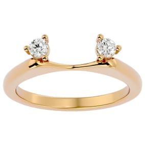 1/5 Carat Moissanite Ring Enhancer For 1 Carat Solitaire In 14 Karat Yellow Gold