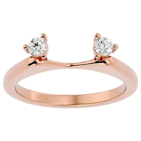 1/5 Carat Diamond Ring Enhancer For 1 Carat Solitaire In 14 Karat Rose Gold