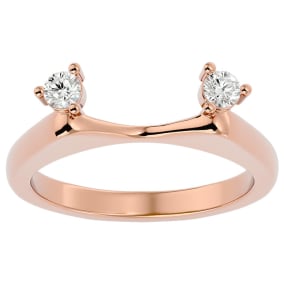 1/5 Carat Diamond Ring Enhancer For 2 Carat Solitaire In 14 Karat Rose Gold