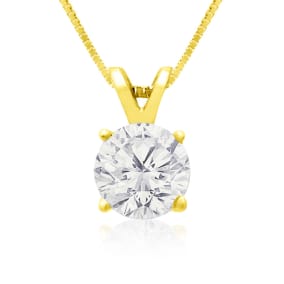 1ct Diamond Pendant in 14k Yellow Gold