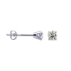 1/3 Carat Colorless Diamond Stud Earrings In White Gold. New Item, Amazing Price!