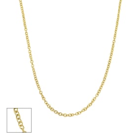 14 Karat Yellow Gold 1.5mm Cable Chain, 16 Inches