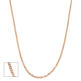 14 Karat Rose Gold 1.5mm Cable Chain, 20 Inches