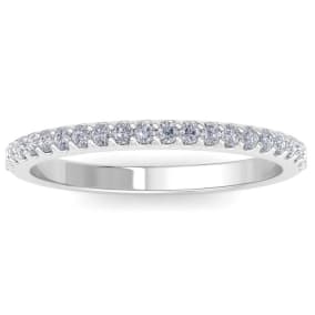 1/3 Carat Diamond Band In 14 Karat White Gold