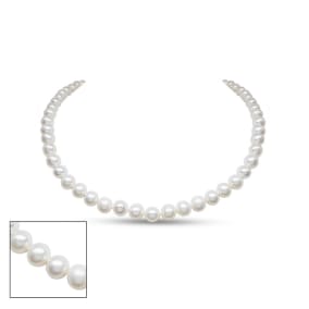 16 inch 6mm AA+ Pearl Necklace With 14K Yellow Gold Clasp
