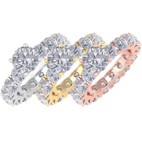 Diamond Eternity Engagement Rings. 4 to 9.5 Ring sizes available in White Gold, Yellow Gold and Rose Gold