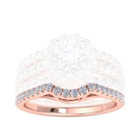 1/4 Carat Diamond Wedding Band In 14 Karat Rose Gold