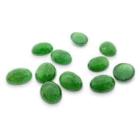 Previously Owned Oval Green Quartz Set, 15.13 Carats (9x7mm)